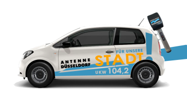 Seat Mii Reporterwagen, Radiosender, Antenne Düsseldorf